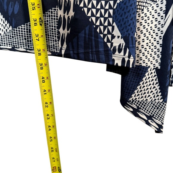 MT Collection NWT XL Blue White Geometric Print Sleeveless Dress Women's - Picture 6 of 6